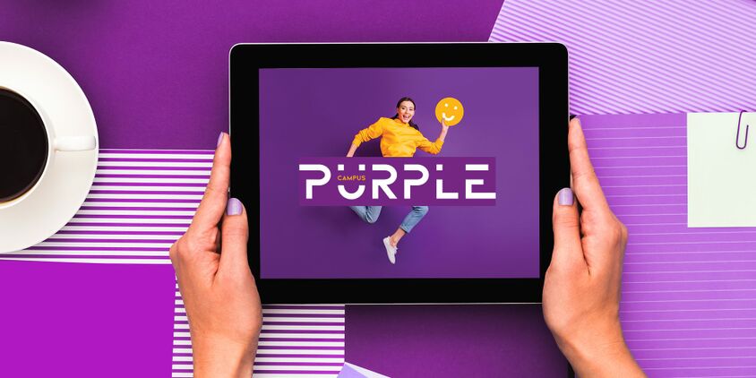 Purple Campus Illustration